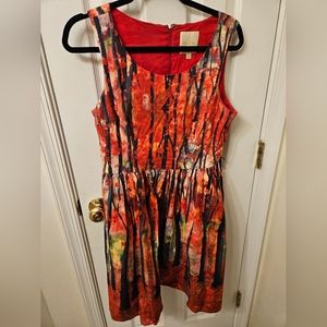 Modcloth Festive Frondescence Dress L